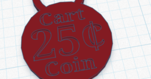 25 Cent U.S. Quarter for releasing carts.