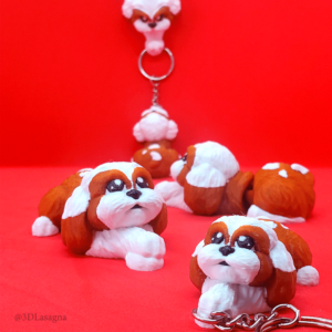Adorable Articulated Shih Tzu Magnet & Keychain - 3D model by 3dlasagna on Thangs