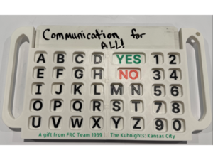 Alphabet Board with Keyguards: Communication by FRCTEAM1939