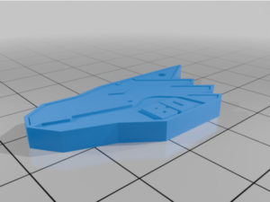 Bad Dragon Keychain layered for single color printing by Kakigori