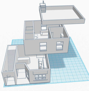Barber shop with stair - Wargame scenery 1:72 @ Pinshape
