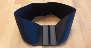 Belt buckle for a 100mm elastic band