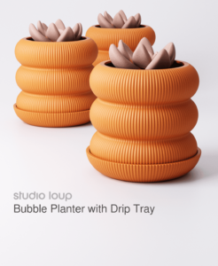 Bubble Planter with Drip Tray - 3D model by Studio Loup on Thangs