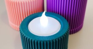 Candle holder with corduroy fabric texture. by Lrplana | Download free STL model