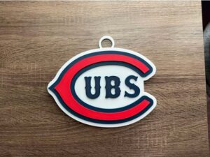 Chicago Cubs Oversized Necklace, Pendant by Salvadori3D