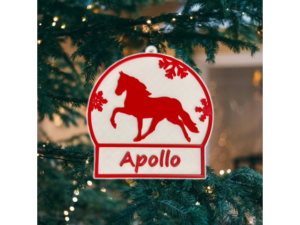 Christmas Ornament: Custom Horse Name Ornament by Salvadori3D