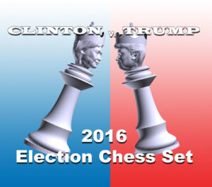 Clinton vs Trump 2016 Election Chess Set @ Pinshape