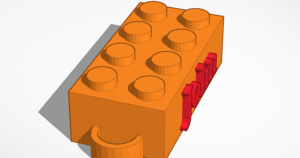 Customizable Name Lego Keychain 2*4