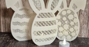 Easter Egg w/ Bunny Ears No AMS Tealight Holder