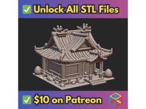 Fairy Garden Tranquil Zen Pagoda House with Stone Accents MineeForm FDM 3D Print STL File by mineeform714
