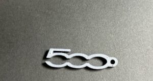 Fiat 500 logo keychain