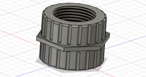 Gardenhose 1" to 3/4" female thread adapter