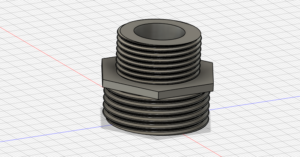 Gardenhose 1" to 3/4" male thread adapter by ueda | Download free STL model