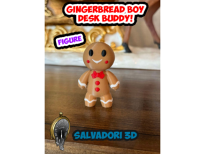 Gingerbread Boy Desk Buddy and Ornament by Salvadori3D