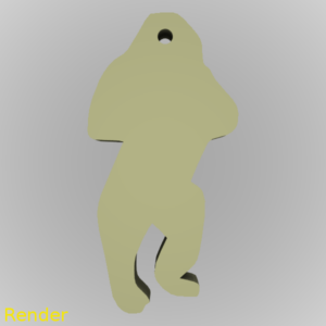 Gorilla Silhouette Key Chain @ Pinshape
