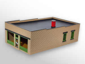 HO Scale Rusticated Brick Hardware Store by JonathanPiasecki