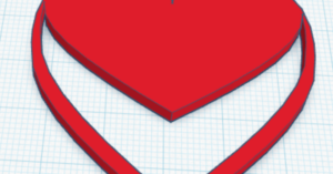Heart bookmark print-in-place