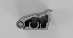 Hinged 1x 6.8mm 1x 5mm wire adhesive mount / clip by Geddy | Download free STL model