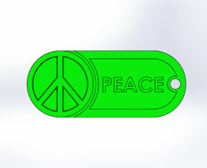 Key Chain-Peace 1 @ Pinshape