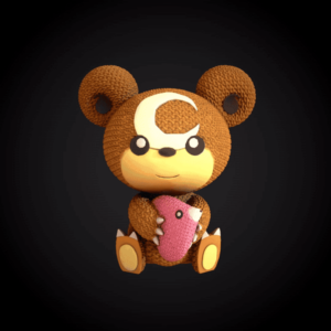 Knitted Teddiursa and Lovdisc.stl - 3D model by Megil on Thangs