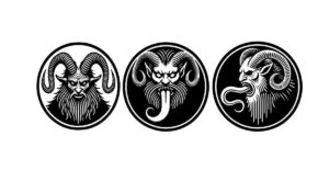 Leather Stamps 100mm Krampus #1 - 3D model by LeatherLupo on Thangs