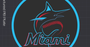 Miami Marlins Oversized Necklace Logo