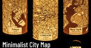 Minimalist City Map Lithophane Lamps