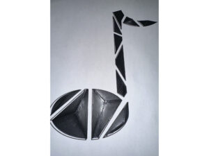 Music Eighth Note 3D Geometric Wall Art by jmoff0729