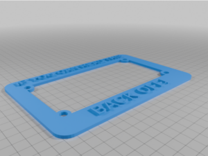 My Customized Text License Plate Holder (US Motorcycle Sizing) by Skinnifatkid