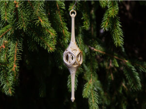 Open Lattice Flare Christmas Stretch Ornament 2024 by dazus