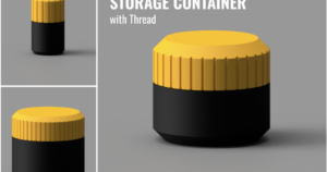 Parametric Minimalist Storage Container with Thread