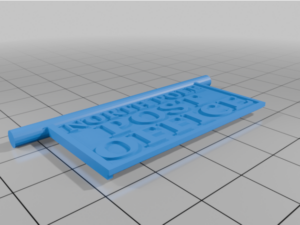 Post Office North Pole sign,  1:24 for Playmobil holders by Clerenyvald