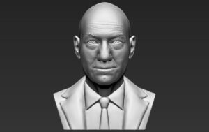 Professor X Charles Xavier bust 3D printing ready stl obj @ Pinshape