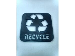 Recycle Sign / Stencil Parametric (Freecad Varset) by MekDrafter