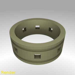Ring Lines Square Cutout - Size 7 @ Pinshape