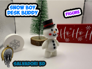 Snow Boy Desk Buddy and Ornament by Salvadori3D