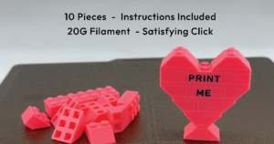 Starblocks "Be Mine" Valentine's Candy Heart Set by yesthisisted | Download free STL model