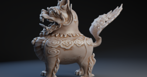 Temple Lion Piggy Bank