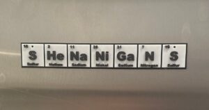 The Original Periodic Table "Shenanigans" Sign