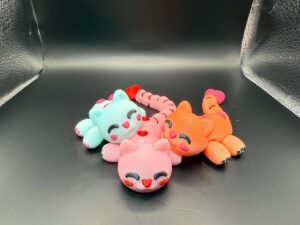 Valentine's Day Articulated Kawaii Cat with Paws (3 Lengths) - 3D model by Salvadori3D on Thangs