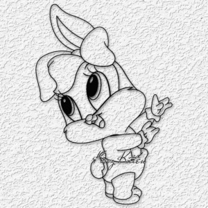 baby lola bunny rabbit wall art looney toons home decor fanart - 3D model by KaozKitten on Thangs