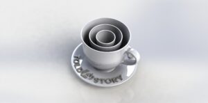 coffee set LED candle mount @ Pinshape