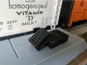 MTH Operating Reefer Load Boxes / Milk Crates O Scale by slotdawg