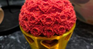 heart rose pot