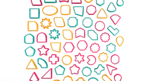 60 Cookie cutters Basic Shapes 2.5cm (0.98 inches) by Emilia | Download free STL model