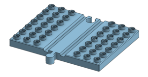 Adaptér pro dřevěnou vláčkodráhu, kompatibilní s LEGO DUPLO / Adapter for wooden train tracks, compatible with LEGO DUPLO by Pavel Novák | Download free STL model