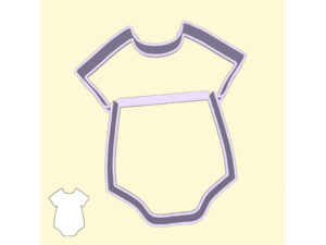 Baby shower / gender reveal party cookie cutters - baby bodysuit by DYarko