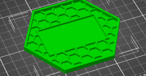 Blank hex coaster with boarder by Nate Wismer | Download free STL model