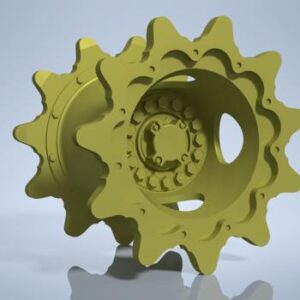 Corrected Drive Sprockets for M1A1/M1A2 Abrams in 1/16 Scale 3D Model