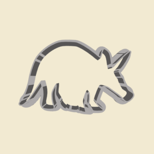 Download Free Stl Aardvark cookie (2) cookie cutters, mold for children, Birthday party
